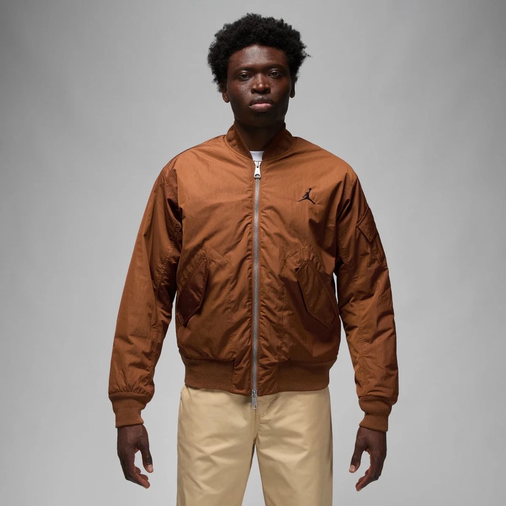 Jordan Men's Brown Bomber Jacket JORDAN ESS STATMENT ECO RENEGADE JACKET